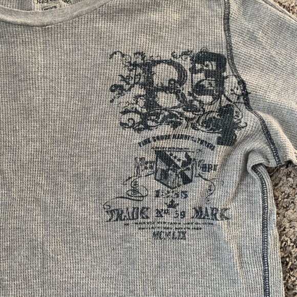 Red Camel Boys Large Gray Graphic Waffle Knit Long Sleeve Shirt - Picture 2 of 6